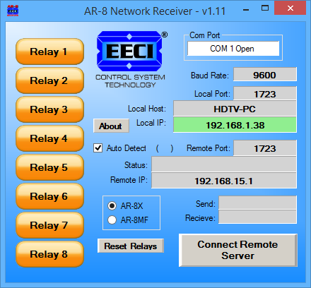 AR-8 Network Receiver for Windows